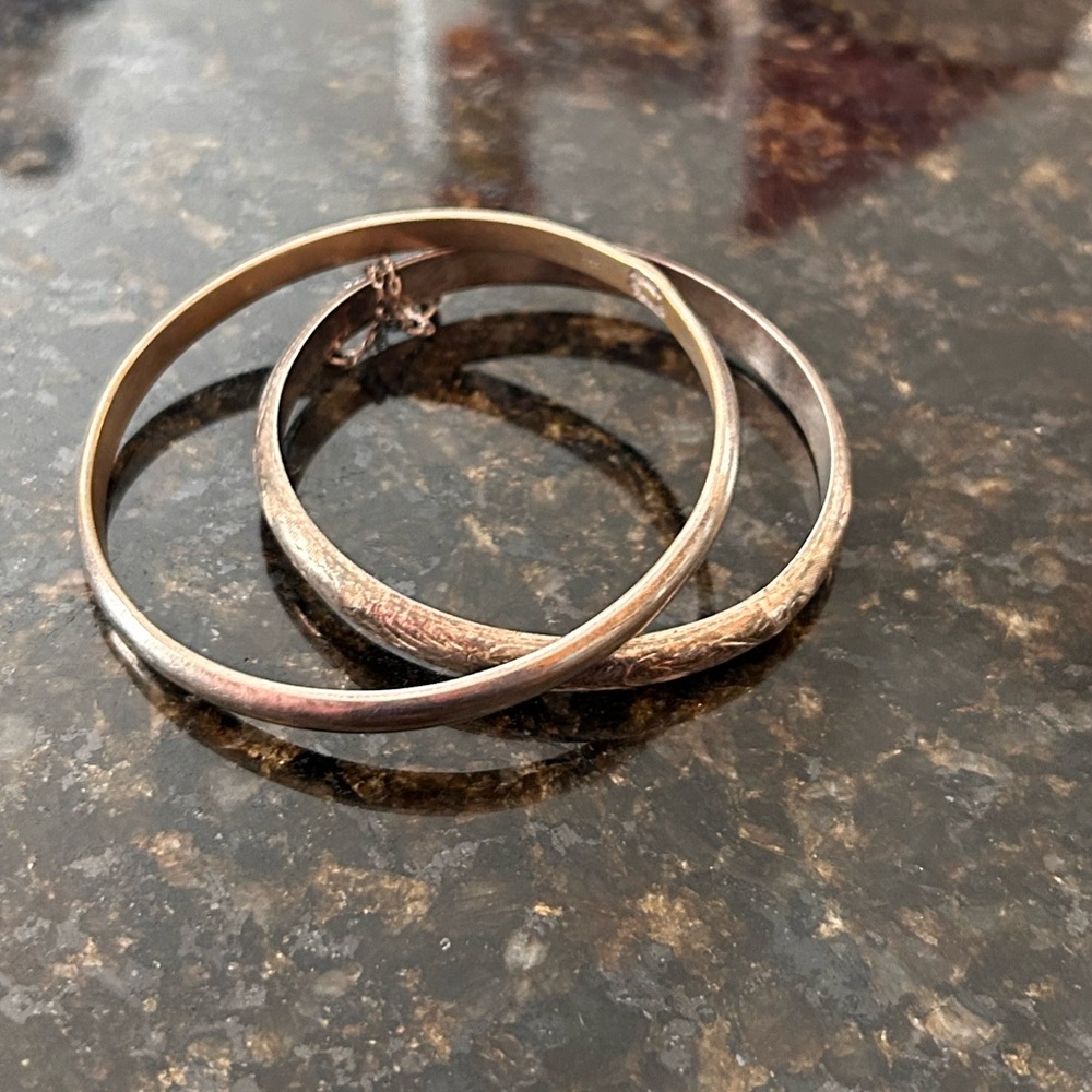 Sterling silver bracelet bangles